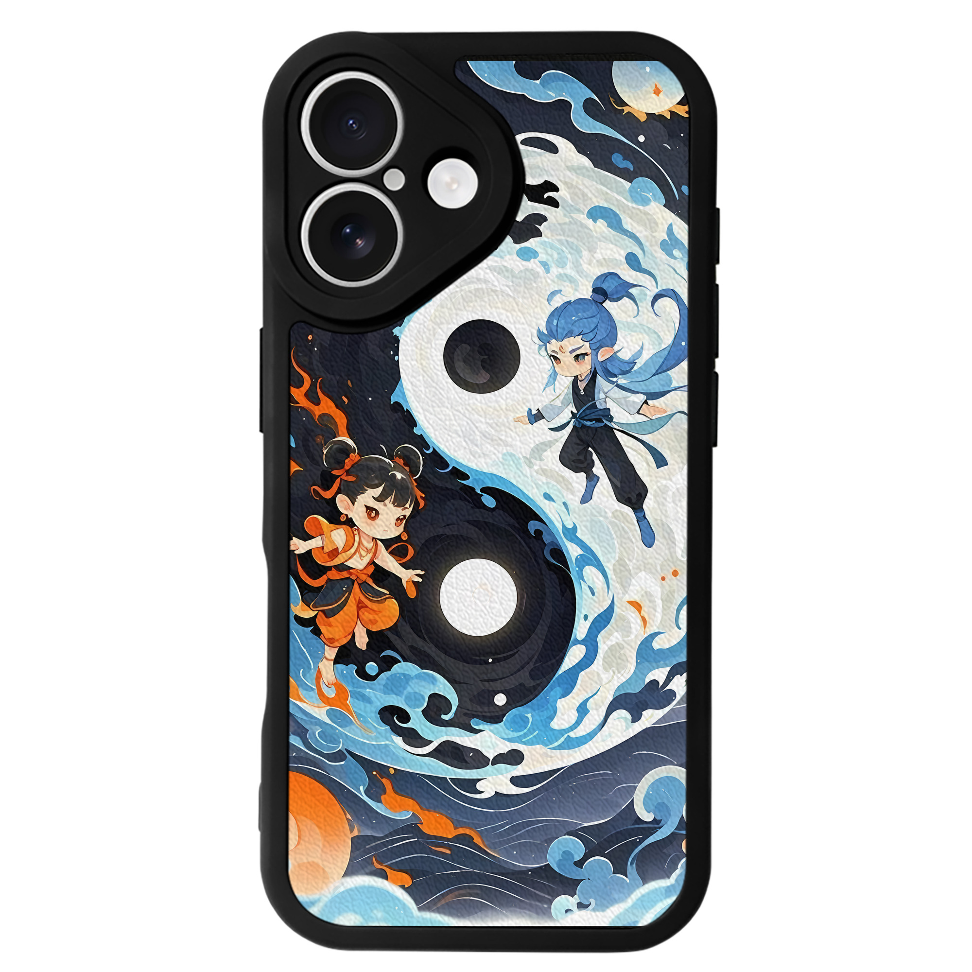 （画像用） Ne Zha 2 ナタ 魔童の大暴れ 【iPhone 16シリーズ対応】シリコンスマホケース（レザー調） 材質：シリコン